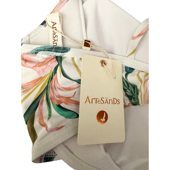 Artesands April Spritz White Degas Bikini Top PLUS US 20+ Cup D/DD MSRP $95 NEW - Picture 3 of 11